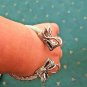 DOUBLE HEADED DRAGON SOLID ROPE CUFF BRACELET Stainless Steel