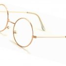 Casual Fashion Medium Round Circle Clear Flat Lens Eyeglasses Thin Frame Glasses