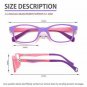 Kids Blue Light Blocking Glasses Flexible Frame Gaming T V Glasses  Purple