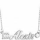 Custom Name Pendant - Alexis Silver Choker Necklace Chain