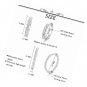 2 Pairs Sterling Silver Small Hoop Earrings Cubic Zirconia Huggie Stud