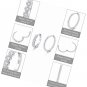 2 Pairs Sterling Silver Small Hoop Earrings Cubic Zirconia Huggie Stud
