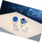 Stud Earrings Sterling Silver Triangle Crystal Color Change Hypoallergenic