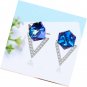 Stud Earrings Sterling Silver Triangle Crystal Color Change Hypoallergenic