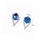 Stud Earrings Sterling Silver Triangle Crystal Color Change Hypoallergenic