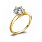 1.2 CT.  Cut AAA Cubic Zirconia Stone Engagement Ring Silver/18K Gold Plated