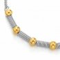 Unique Adjustable TWO TONE GOLD BALL+SILVER Bead Ball ANKLE BRACELET