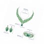 Silver Plated Austrian Crystal Teardrop Pendant Necklace Earrings Bracelet