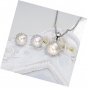 EleQueen 925 Sterling Silver CZ AAA Button Cream Freshwater Cultured Pearl Round