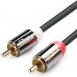 Postta 2RCA To 2RCA Stereo Audio Cable (10 Feet) Male To Male Gold Plated Dual