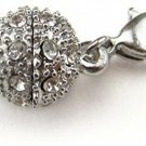 20 CleverDelights Magnetic Jewelry Clasps - Rhinestone Ball Style + Lobster -