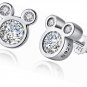Mouse Stud Earrings Sterling Silver Birthstone for Women Girl Birthday Gift
