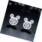 Mouse Stud Earrings Sterling Silver Birthstone for Women Girl Birthday Gift