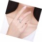 925 Sterling Silver Cubic Zirconia Initial Letters A Alphabet Open Ring
