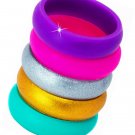 Women’s Silicone Wedding Band or Engagement Ring Alternative | Pack of 5