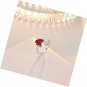 Cute Red Rose Flower Bracelet Open Ring 18K Gold Plated Rosa