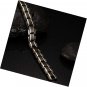 Men's Quad-Element Black Stainless Steel Magnetic Bracelet with Gold Accents