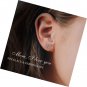 925 Sterling Silver Initial Letter Earrings Alphabet M Hypoallergenic Zirconia