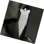 Chain Tassel Silver Tone Crystal Drop Earrings