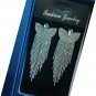Chain Tassel Silver Tone Crystal Drop Earrings