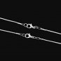 Snake Chains Necklace 24pcs 925 Silver Plated 1.2mm DIY Lobster Clasps 16 inch