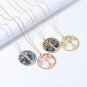 KISSPAT Silver Abalone Shell Tree Of Life Pendant Necklace Charm Shell Jewelry
