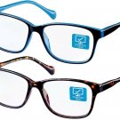 K KENZHOU Blue Light Blocking Computer Glasses 2 Pack Anti Eye Eyestrain With