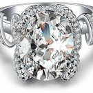 LAMOON Women's Eternity Love Round Cut CZ Crystal Solitaire Promise Eternity