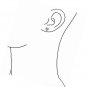 Green Jade Heart Shaped Bezel Set Stud Earrings 925 Sterling Silver