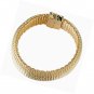 Gold Tone Mesh Bangle Bracelet (27mm), Magnetic Clasp, 8 inches