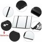 NewKingStar Tri-Fold Vanity Makeup Mirror With LED Lights, Portable Tri Folding
