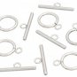 VALYRIA 10 Sets Stainless Steel Toggle Clasps Connectors Jewelry Findings Tone