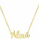 Gift For Girls Personalized Name Alexa Necklace Stainless Steel 18K Gold Plated