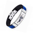 Mens Bracelet Men's Stainless Steel Leather Bracelet Wrist Cuff Bangle  Boys