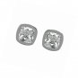 5 mm Cushion Shape White Cubic Zirconia 925 Sterling Silver Stud Earrings