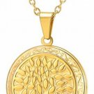 PROSTEEL Tree Of Life Necklace Family Tree 18K Gold Plated Pendant And Chain