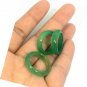 3pcs Natural Agate Green Jade Gemstone Band Ring