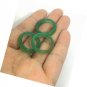 3pcs Natural Agate Green Jade Gemstone Band Ring