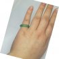 3pcs Natural Agate Green Jade Gemstone Band Ring