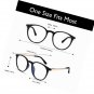 Anti Blue Light Reading Glasses Round Stylish Spring Hinges Alu Metal Frame