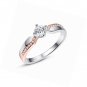 925 Silver Created White Topaz Round Cut Cross Twist Wedding Eternity Ring