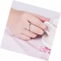 925 Silver Created White Topaz Round Cut Cross Twist Wedding Eternity Ring