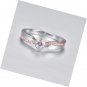 925 Silver Created White Topaz Round Cut Cross Twist Wedding Eternity Ring