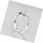 925 Silver Created White Topaz Round Cut Cross Twist Wedding Eternity Ring