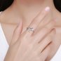 Adjustable Women Ring 925 Sterling Silver Bird Tree Leaves Open Finger Rings