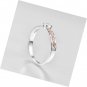 925 Silver Created White Topaz Round Cut with CZ Pave Band Eternity Rings