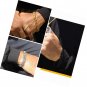 Men Sturdy Cuban Chain Bracelet-Can Engrave 316L Stainless Steel 18K Gold Tone