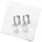 Huggie Stud Cuff Hoop Earrings Beautifully Crafted Silver Plated Cubic Zirconia