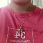 SENFAI Natural Abalone Shell You Are My Umbrella Pendant Necklace (silver)