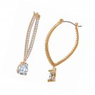 Elegant Gold/Platinum Plated Cubic Zirconia Hoop Earrings for Women